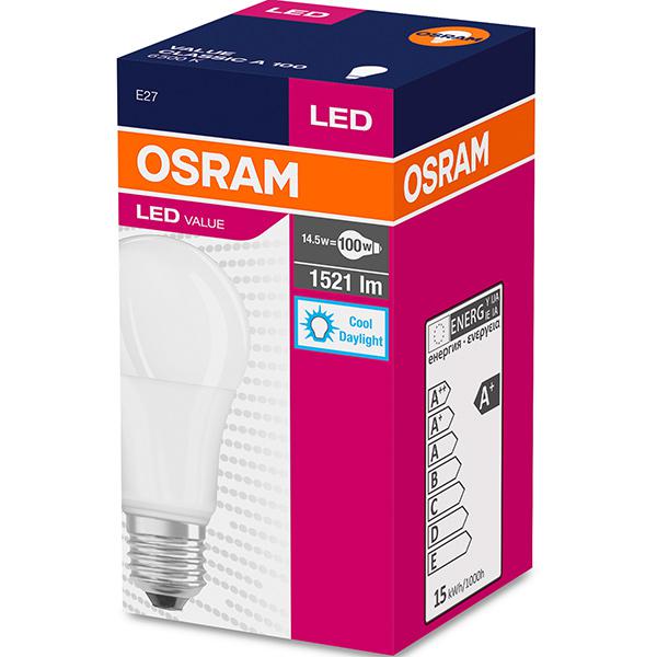 BEC LED Osram, soclu E27, putere 13W, forma clasic, lumina alb rece, alimentare 220 - 240 V, "000004052899971042"