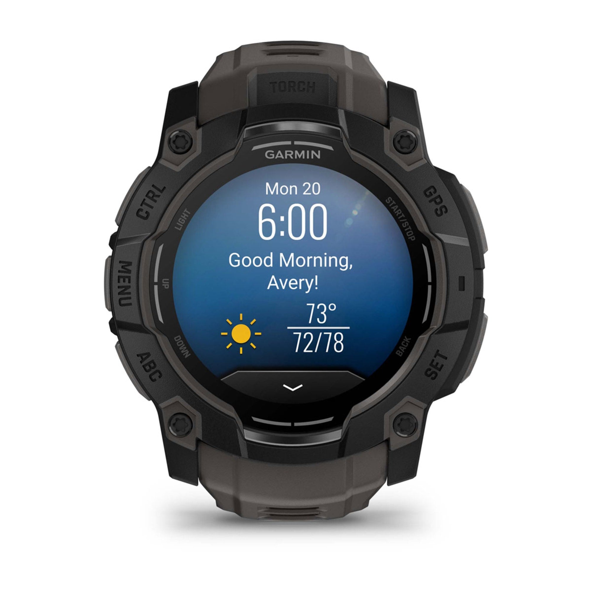 Smartwatch Instinct 3 50 mm, AMOLED Black with Charcoal Band "010-03020-00"