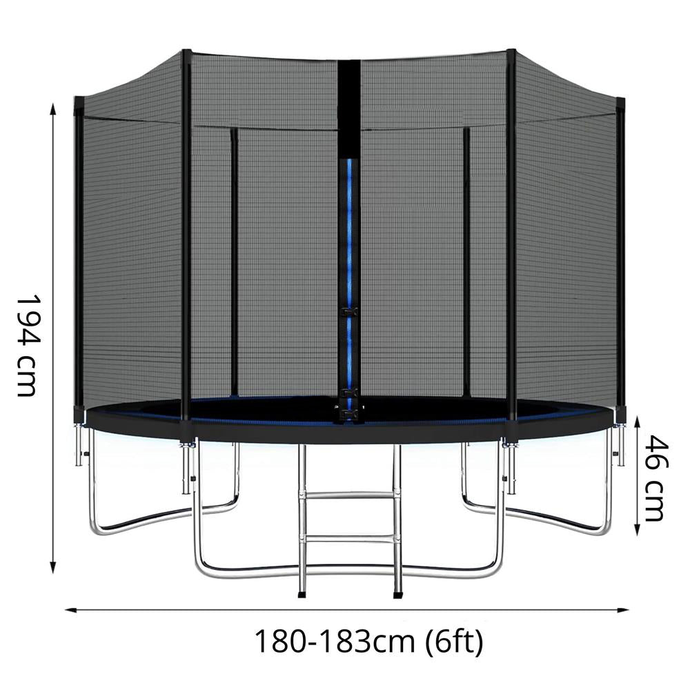Trambulina Black, cu scara si plasa de protectie exterioara, 180 cm, 120kg - 18