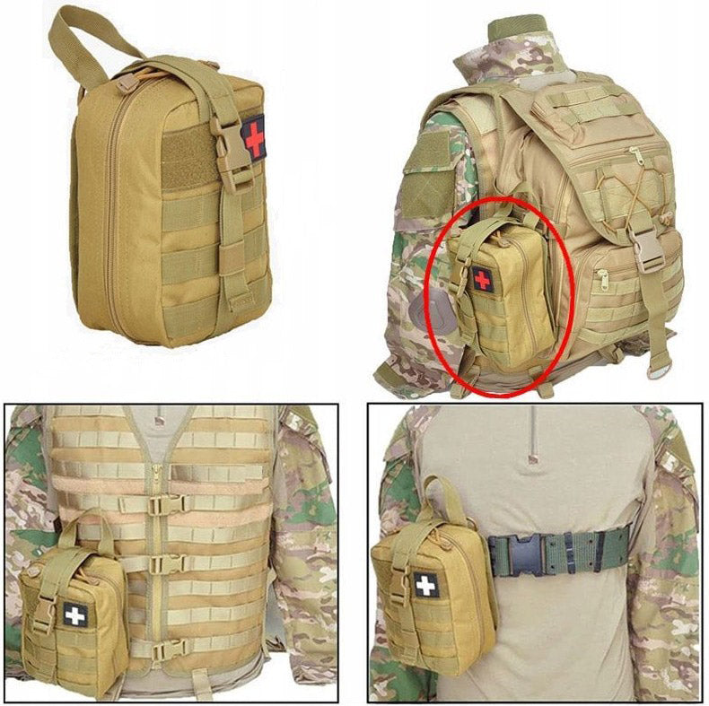 Borseta sport de brau, impermeabila, cu prindere la curea, 22x18x10cm, verde militar