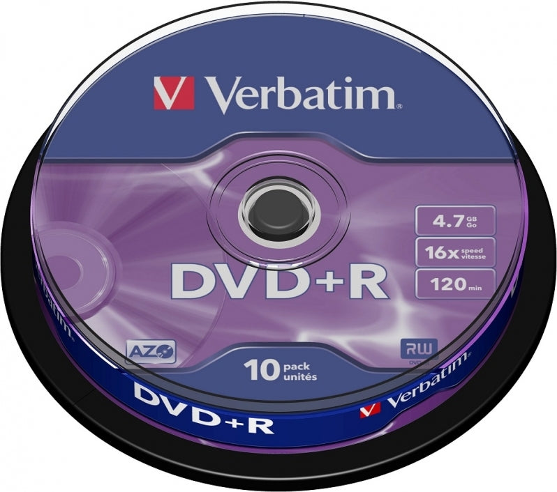 DVD+R VERBATIM 4.7GB, 120min, viteza 16x, 10 buc, Single Layer, spindle, "Matt Silver" "43498" 951763