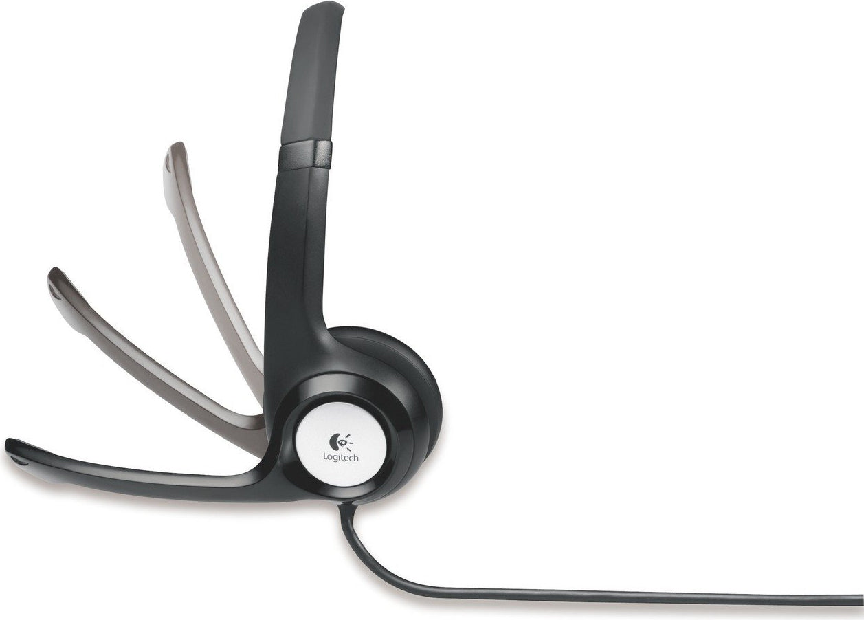 CASTI Logitech, "H390", cu fir, standard, utilizare multimedia, call center, microfon pe brat, conectare prin USB 2.0, negru, "981-000406"
