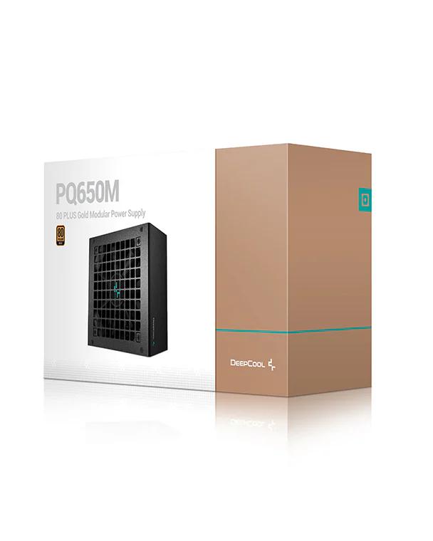 SURSA Gamer Storm by DeepCool PQ650G, 650W, certificare 80Plus Gold, modular, active PFC + Half Bridge SRC LLC + DC to DC, fan 120mm, negru, "R-PQ650G-FD1B-JGEU-V1"