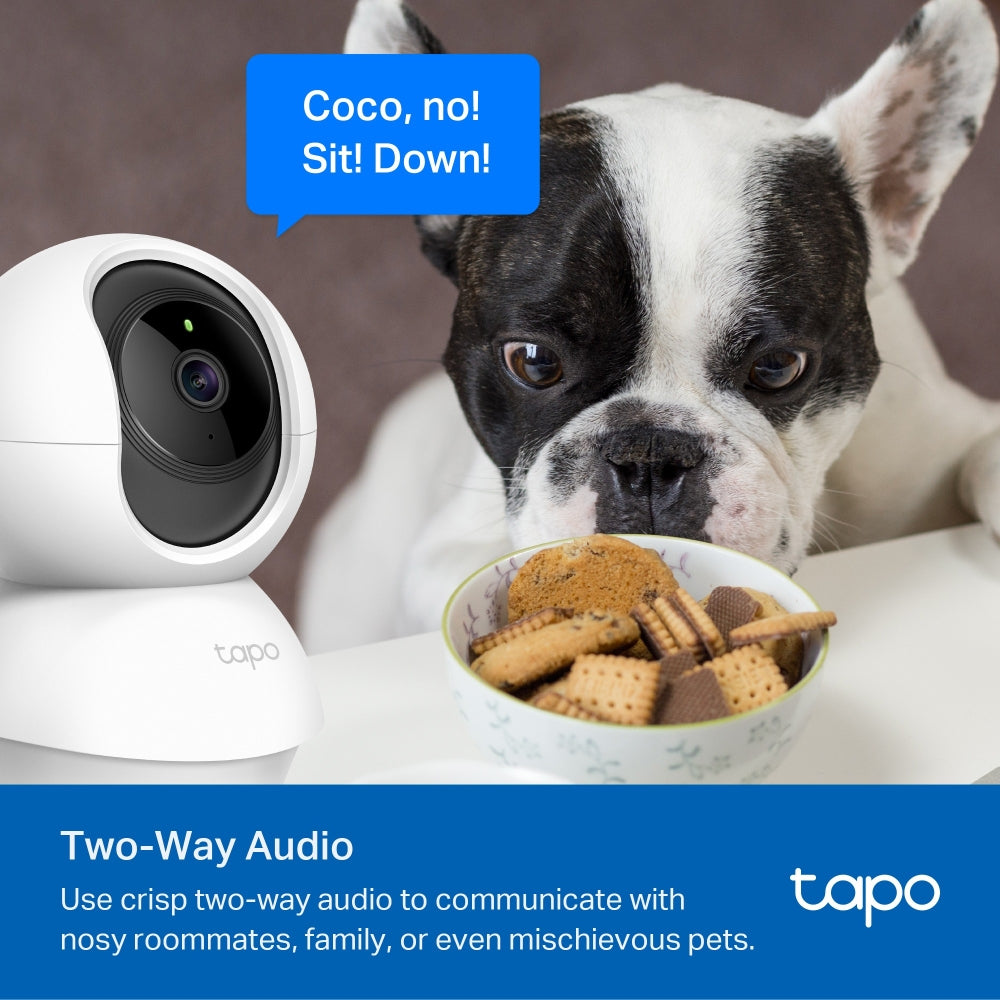 CAMERA IP TP-LINK, include 2 bucati Tapo C200, wireless, cube, pt. interior, dist. IR 9 m, tip lentila fixa 4 mm, 2 Mpx, microfon, carcasa plastic, slot SD card, "Tapo C200P2"