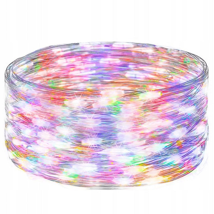 Ghirlanda luminoasa cu incarcare solara, 200 LED-uri, 22 metri, 8 functii, multicolor - 9