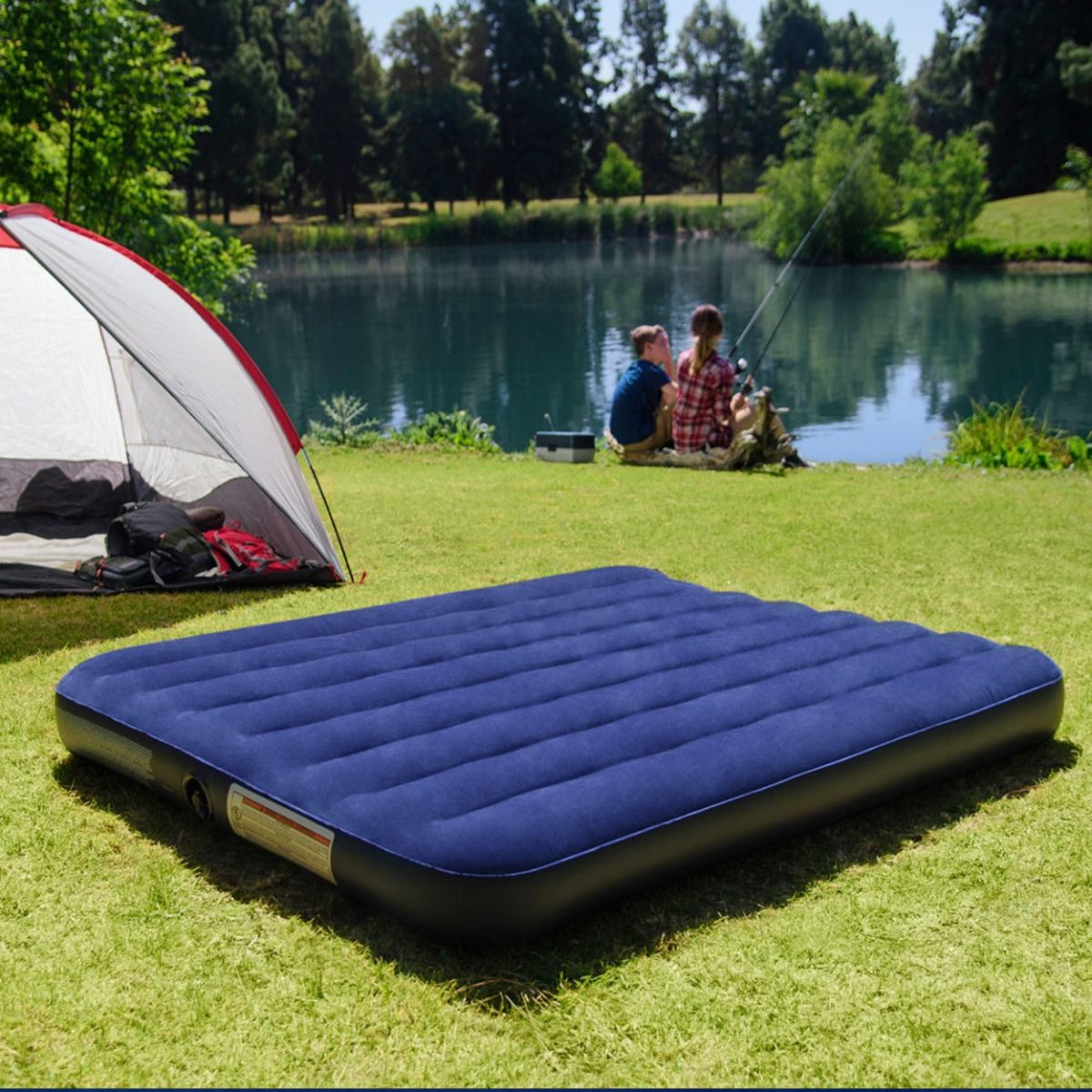 Saltea gonflabila Intex Queen Dura-Beam Classic Downy 152x203x25cm