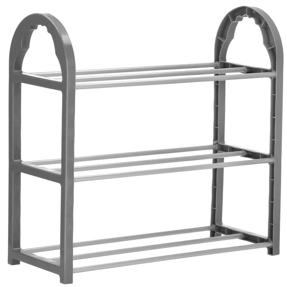 Pantofar PVC si metal, Sersimo cu 3 rafturi, 49x48cm, gri