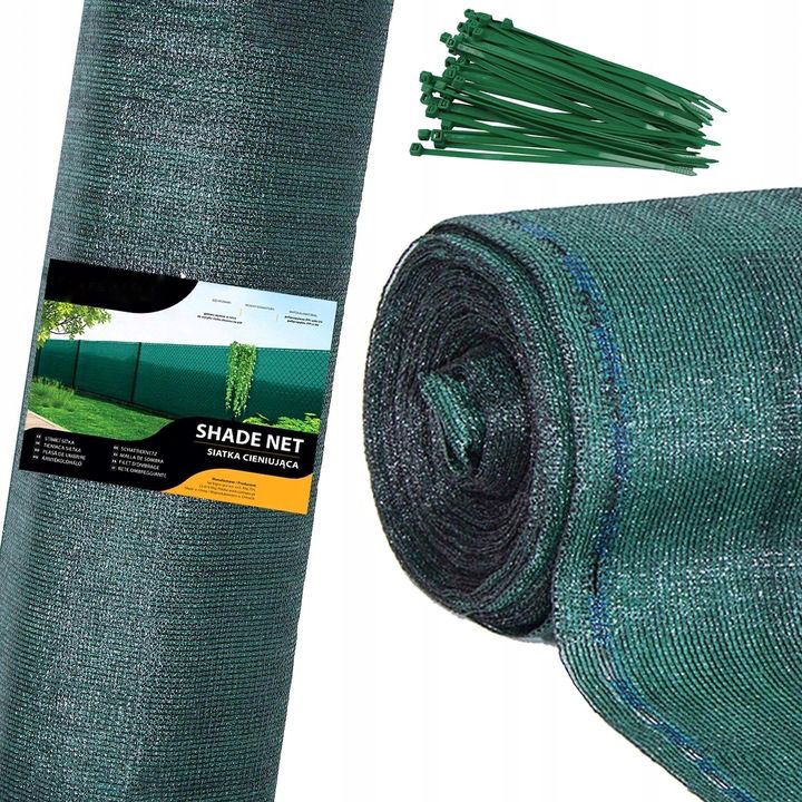 Plasa umbrire si intimitate pentru gard, 1.7m latime, 25m lungime, 140g densitate, verde