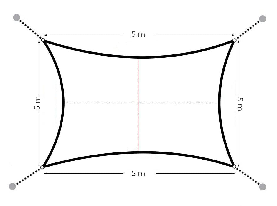 Prelata solara patrata 500x500 cm, impermeabila, protectie UV, poliester 180g/mp, bej