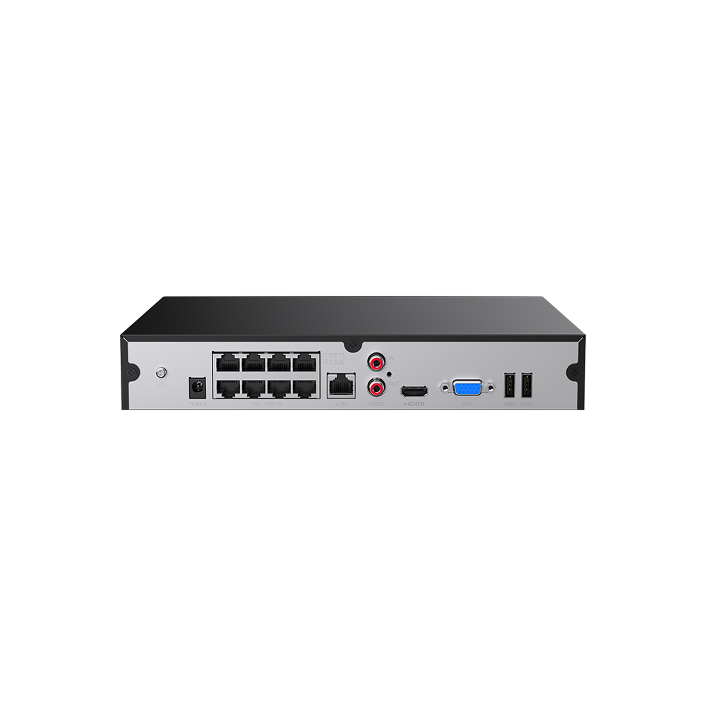 NVR Tenda, 8 canale, capacitate max 10 TB, porturi HDMI | VGA | 8 x RJ45 IEEE 802.3at/802.3af | RCA | 2 x USB 2.0, "TN3108-8P"