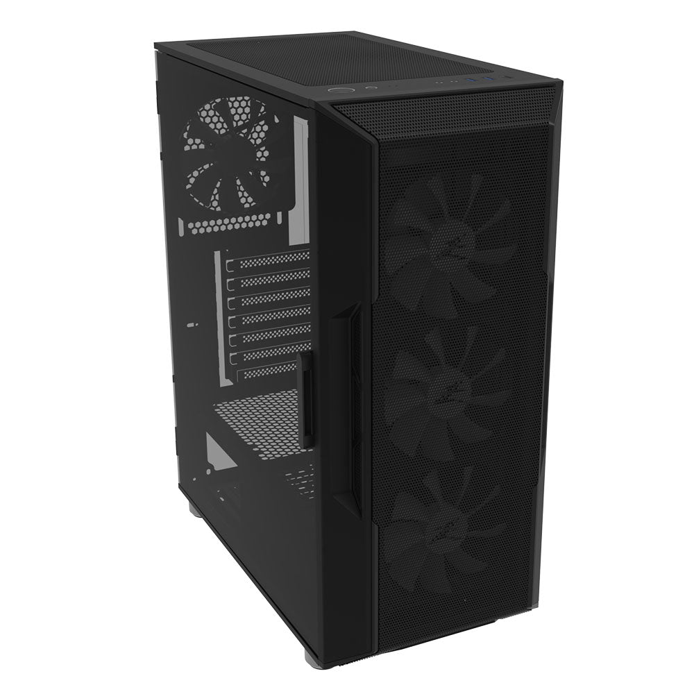 CARCASA Zalman "i3 Neo", middle tower, gaming, fara sursa, suporta 8xfan, 4xfan inclus, USB 3.1 gen1 x 2, USB 2.0 x 1, audio+mic, 7 sloturi expansiune, negru, "i3 NEO Black"
