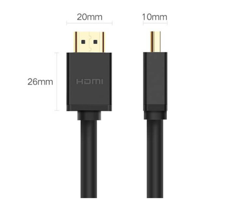 CABLU video Ugreen, "HD104" HDMI (T) la HDMI (T), rezolutie maxima 4K UHD (3840 x 2160) la 60 Hz, conectori auriti, 20m, negru "10112" - 6957303811120