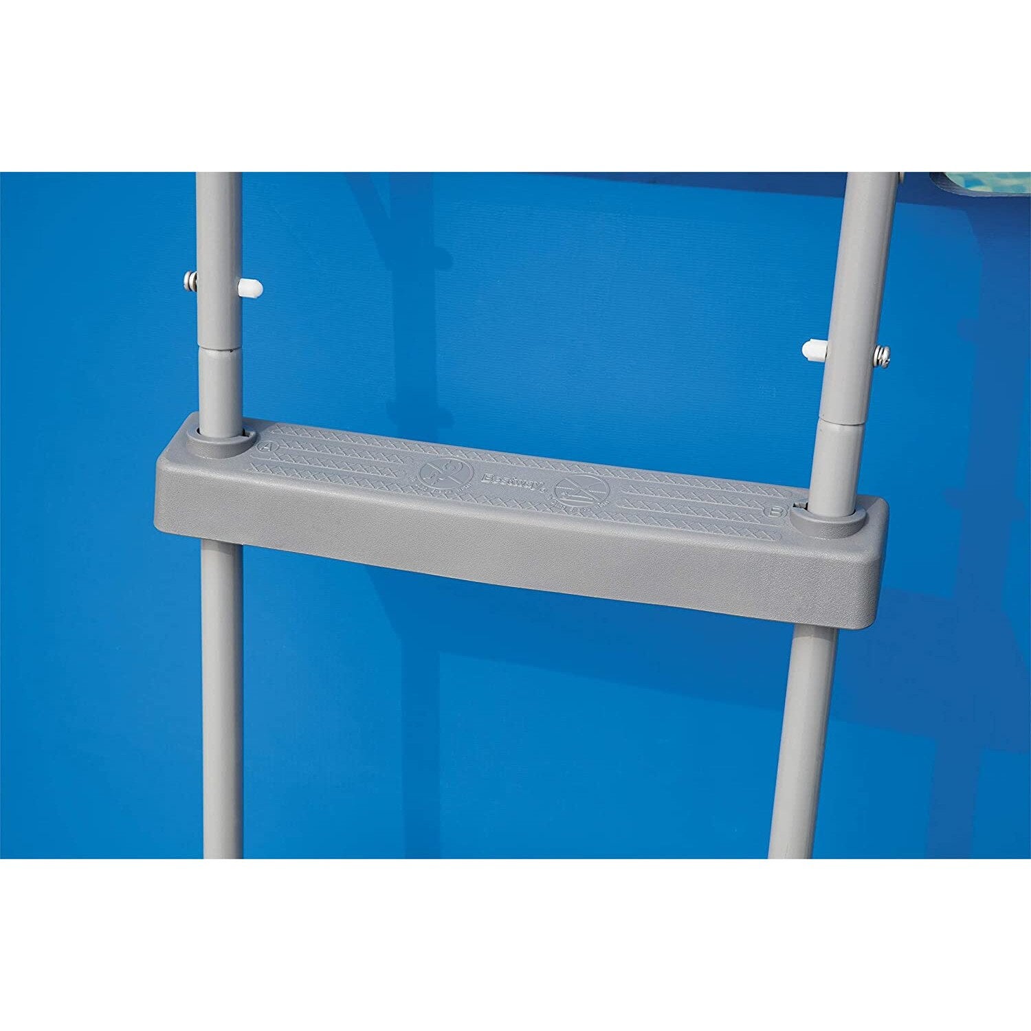 Scara pentru piscina Bestway, cu 2 trepte, 84cm, gri