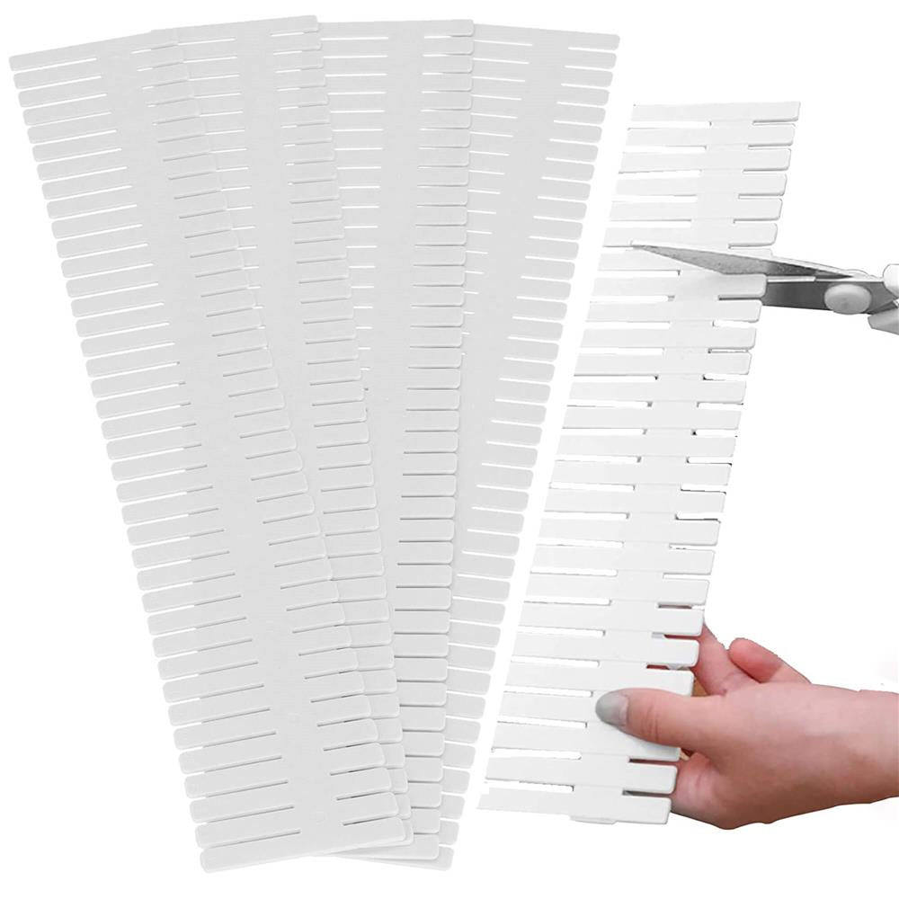 Organizator pentru sertar cu 4 separatoare, 46x7cm, alb