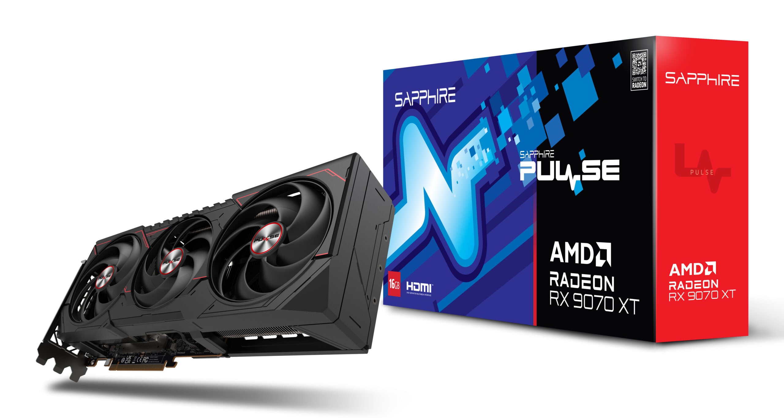 Placa video Sapphire "Pulse Radeon RX 9070", 16GB GDDR6, 256 bit, PCI Express 5.0 x16, 2 x DisplayPort 2.1a, 2 x HDMI, racire activa 3 x fan, PSU recomandat 750W, "11348-03-20G"