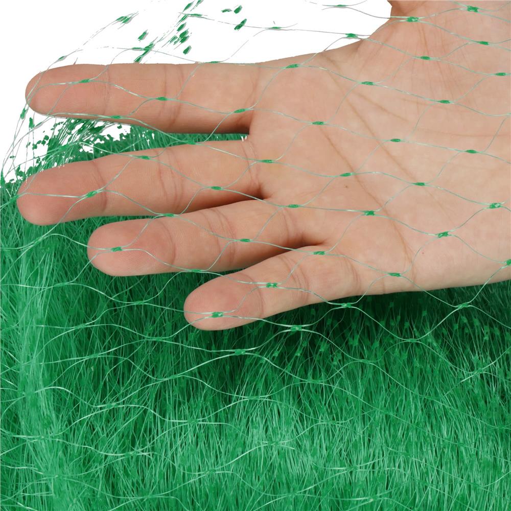 Plasa anti pasari 10x20m din polietilena, cu pini de fixare, verde