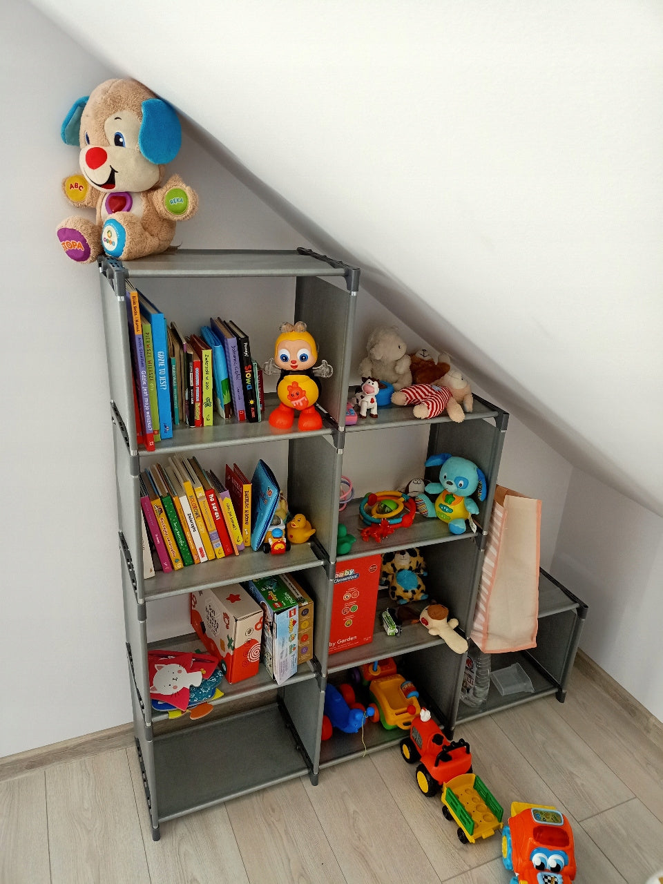 Sistem modular de depozitare Sersimo, 120x126x24 cm, gri