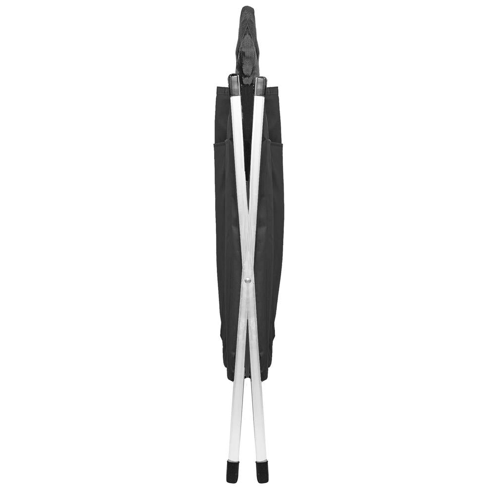 Cos de rufe cu 3 compartimente, cadru aluminiu, 68x40x60cm, 146 litri, negru