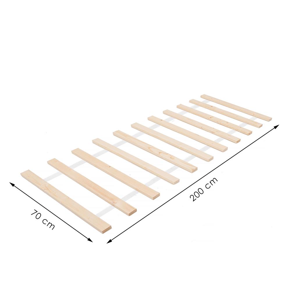 Somiera de pat cu sipci din lemn de pin si molid, 11 benzi, 70x200cm