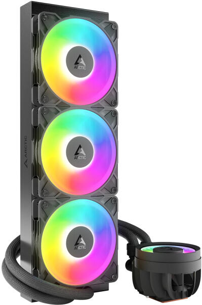 COOLER Arctic "Liquid Freezer III Pro 360 A-RGB", skt. LGA1851, LGA 1700, AM4, AM5, racire cu lichid, 3 x 120mm, 600 - 3000 RPM, , negru "ACFRE00184A"