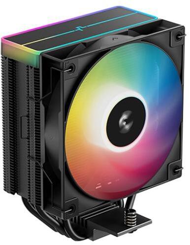 COOLER DeepCool "AG400 BK ARGB V2" skt. Intel si AMD, racire cu aer, vent. 120mm, 500 - 2100 rpm, 4 heatpipes, inaltime 154mm, RGB adresabil,"R-AG400-BKAMMN-GJD"