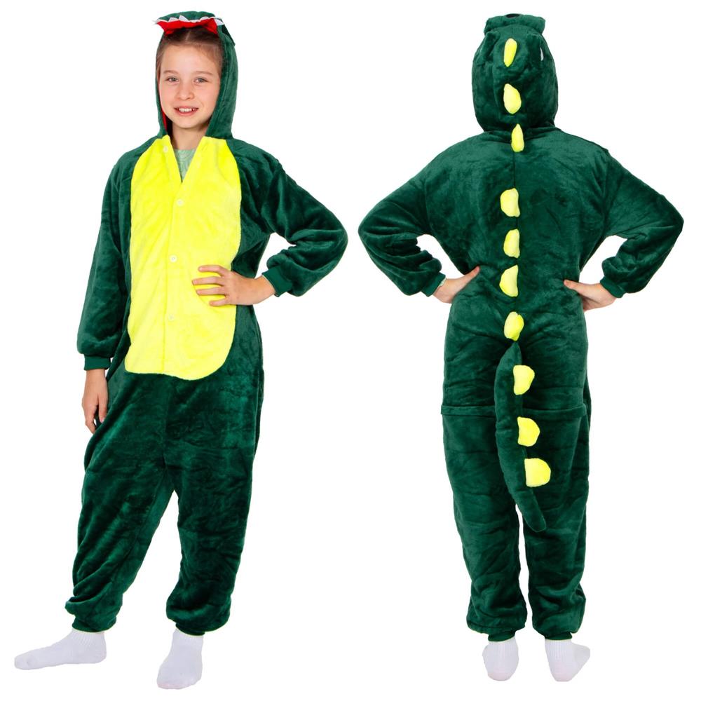 Pijama tip salopeta pentru copii, model Dragon, marime 110-120cm