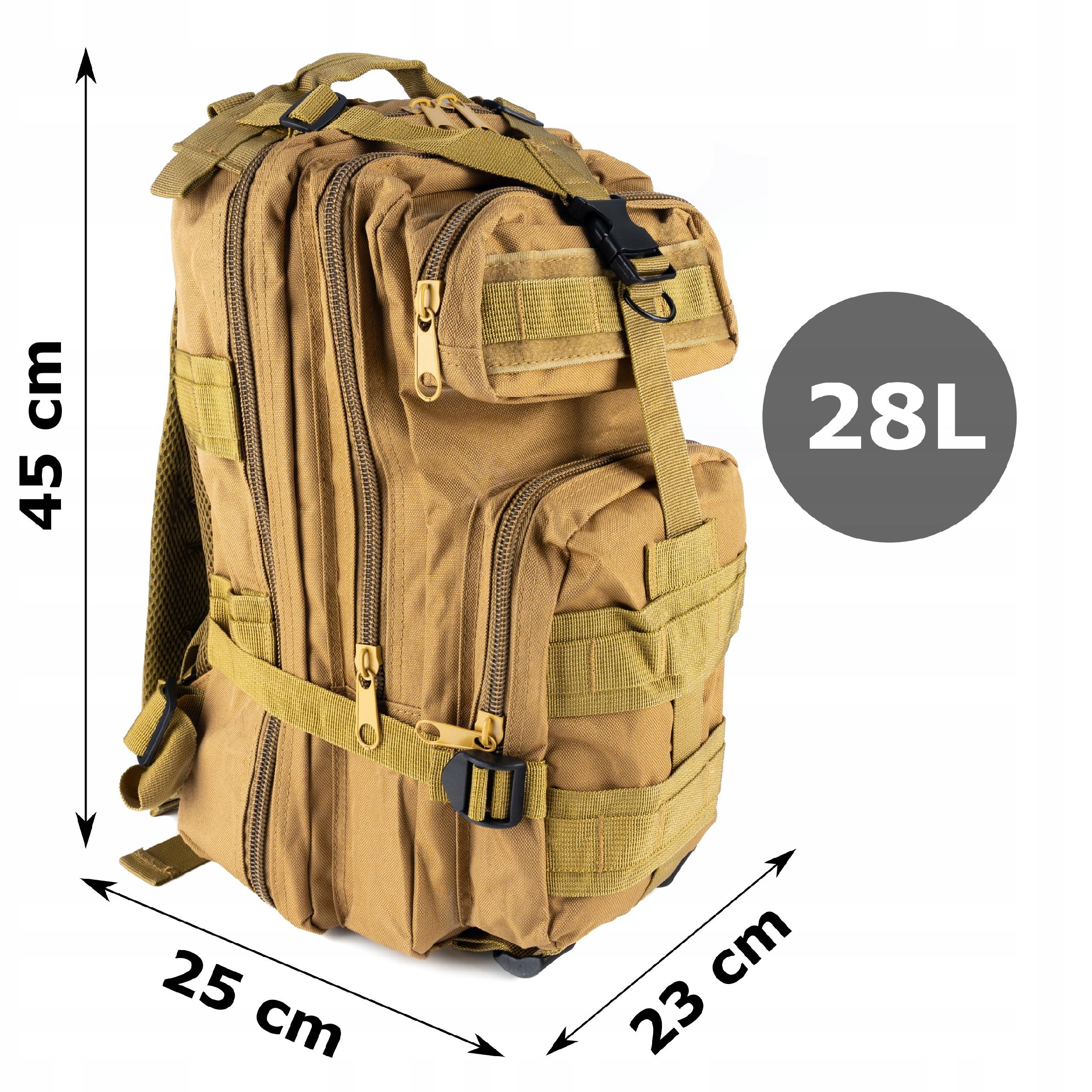 Rucsac militar pentru drumetie, impermeabil, ultra usor, 4 compartimente, 28litri, verde