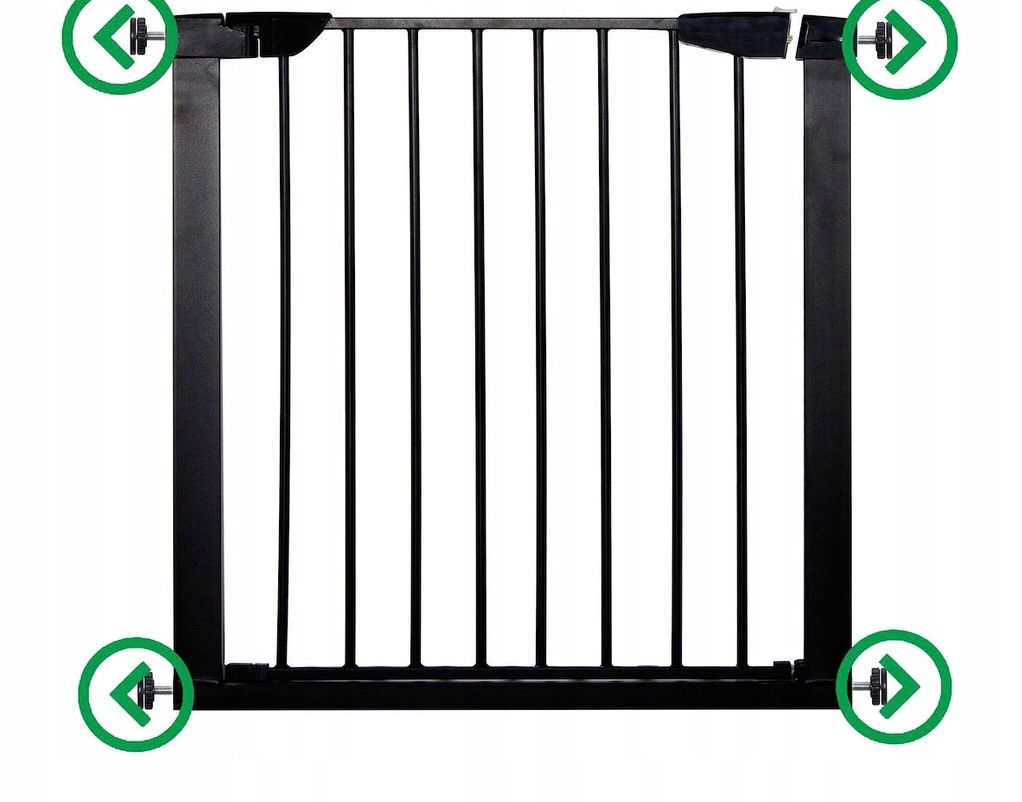 Poarta de siguranta Safety Gate pentru scari, ajustabila 103-110 cm, din otel, neagra