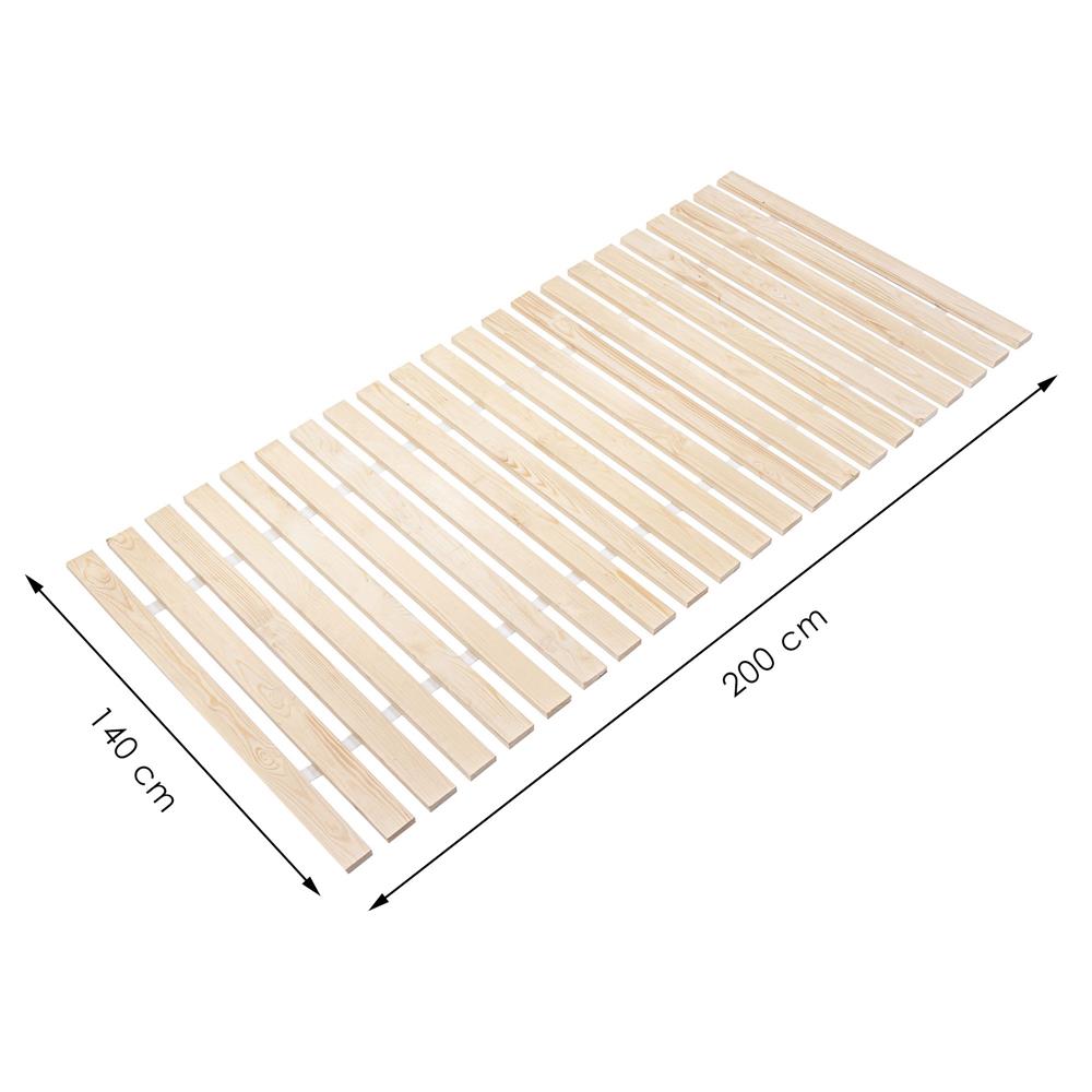Somiera de pat cu sipci din lemn de pin si molid Premium, 23 benzi, 140x200cm