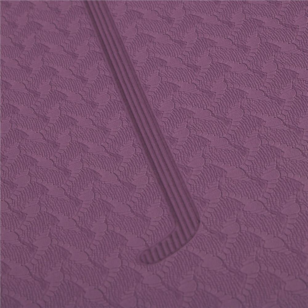 Saltea pentru antrenament, yoga, fitness, aerobic, pilates, exercitii la sol, 183x61cm, violet