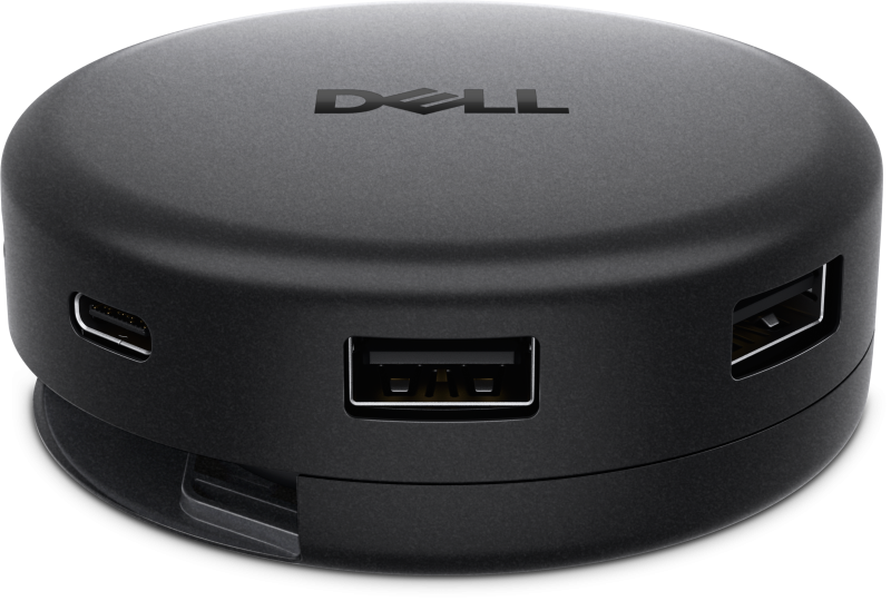 Dell Pro 7-in-1 USB-C Travel Hub DA326, Connectivity Technology: Wired, Cable Length: 248mm, Number of Displays Supported: 2, Supported Resolutions: 6016x3384 / 3840x2160, Maximum Data Transfer Rate: 1.25 GB/s, Power Delivery: 100W (Dell Systems), Etherne