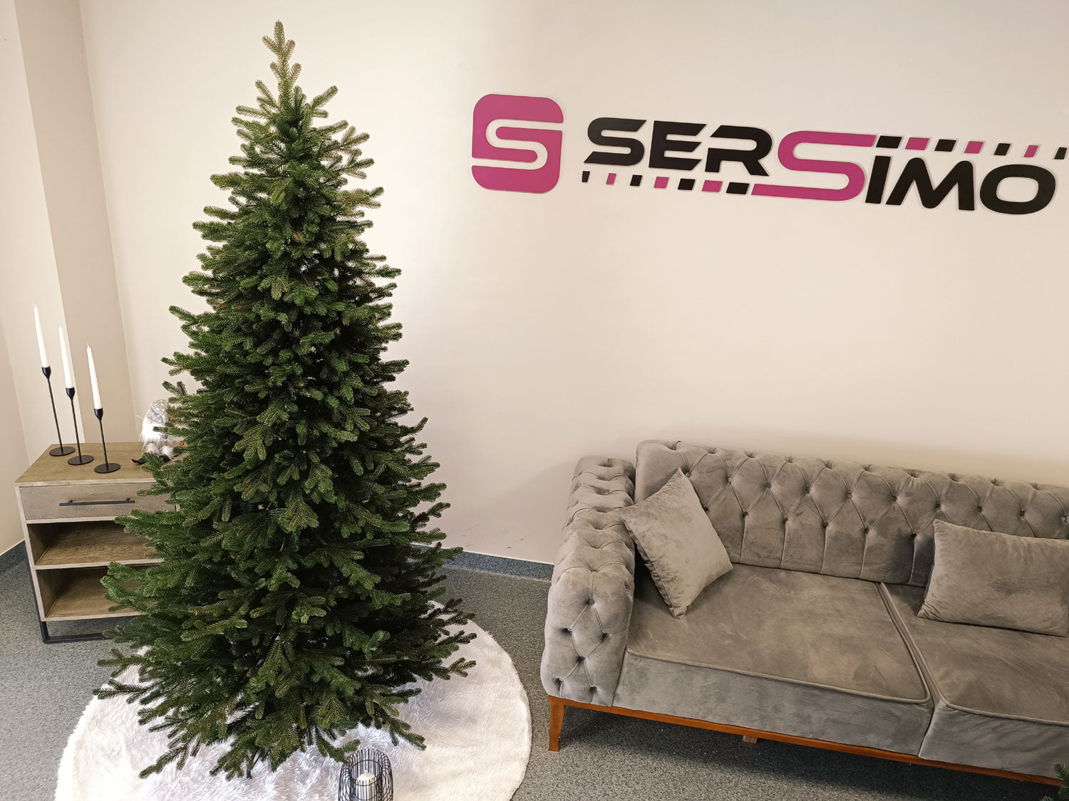 Brad artificial Christmas Deluxe by Sersimo, Viena Slim, 2D+3D, 180cm