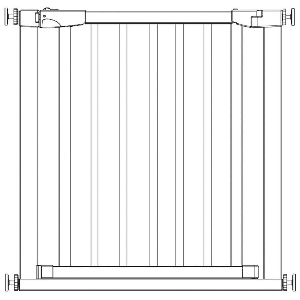 Poarta de siguranta Safety Gate pentru scari, ajustabila, din lemn cu structura otel, 75-82cm, negru maro