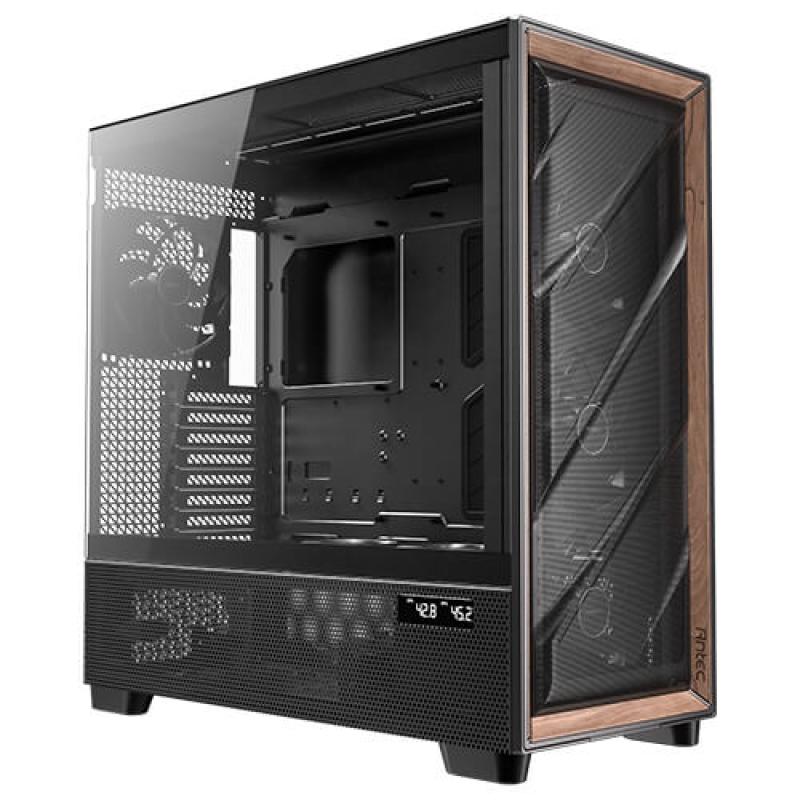 Carcasa ANTEC Flux PRO Full Tower RGB NEGRU, Tempered Glass, Sloturi Expansiune 8, Drive Bays: 4x3.5" HDD 2x2.5", Ventilatoare Suportate: 12, Ventilatoare incluse: 2x 120mm 4x140mm, Format Placa De Baza Suportat: Micro-ATX, ITX, ATX, E-ATX, Lungime Maxima