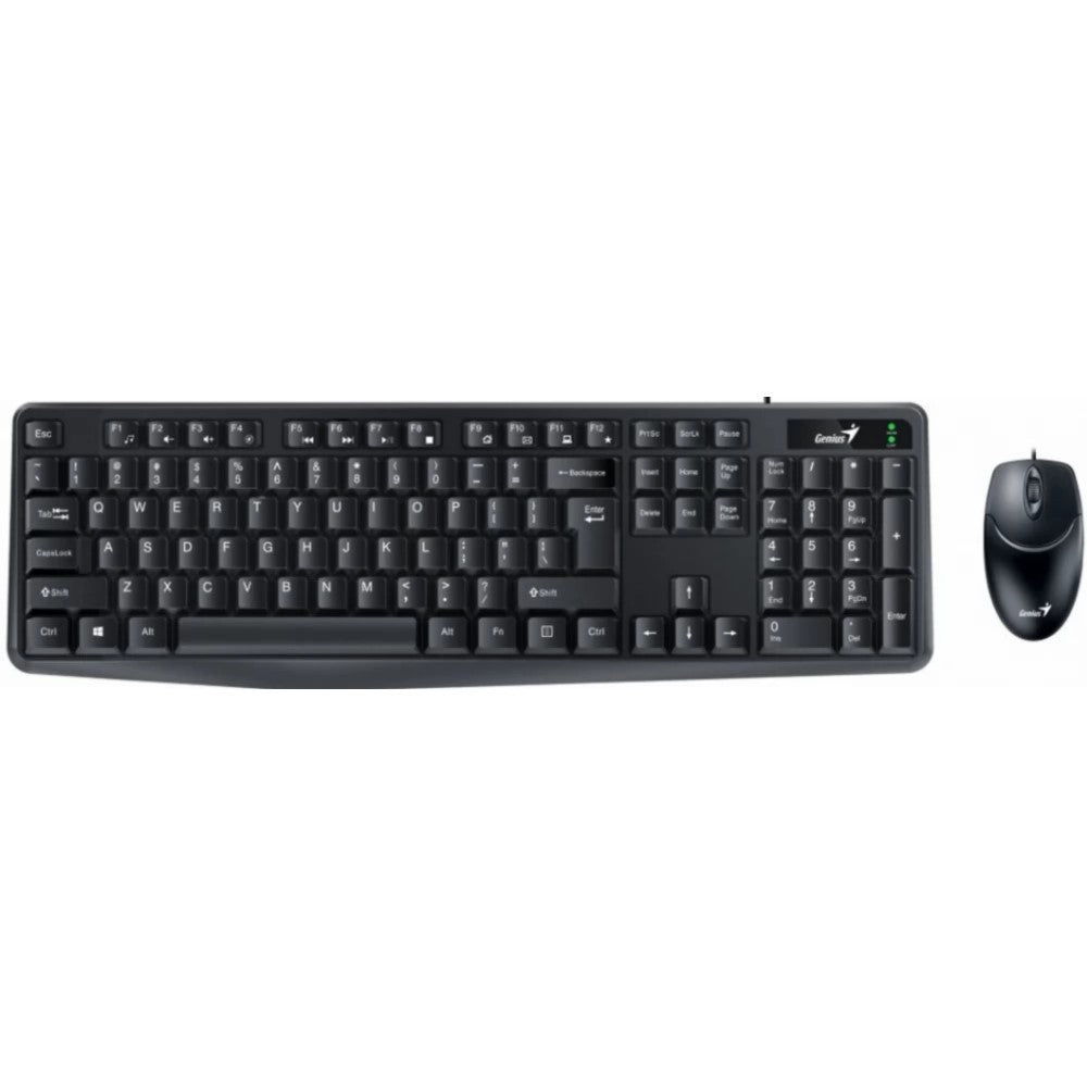KIT wired GENIUS USB, tastatura 104 taste (concave) + mouse optic 1000dpi, 12 taste multimedia, 3 butoane, black, "KM-170" "31330006401"