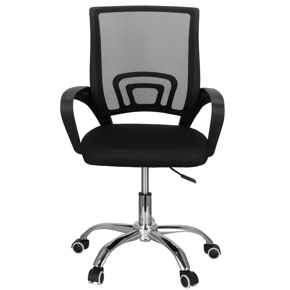 Scaun birou reglabil, ergonomic, cu brate, 87-96x54x59 cm, negru