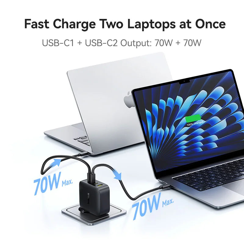 INCARCATOR retea Baseus EnerFill FH11, Quick Charge 140W, 3 x USB Type-C, 1 x USB, negru "E0121J00" - 6932172698812
