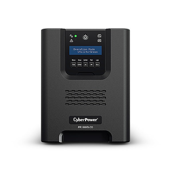 UPS CYBER POWER Line Int. cu Sinusoida Pura,tower, 1500VA/ 1350W,AVR,8xIEC,LCD,1xRBP0023,Backup 4-12 min,incarcare 8h,USB,RS232,GreenP,serie PR "PR1500ELCD"