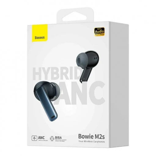 CASTI Baseus Bowie M2S, pt smartphone, wireless TWS, bluetooth 5.3, microfon pe casca, negru "NGTW350101" (timbru verde 0.18 lei) - 6932172626075