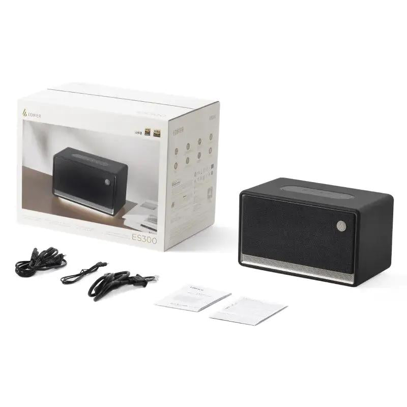 BOXE EDIFIER portabila bluetooth, RMS: 60W (15W + 15W + 30W), built-in Li-ion up to 12 hours, BT 5.4, USB-A, AUX, Edifier App, black, "ES300-BK"