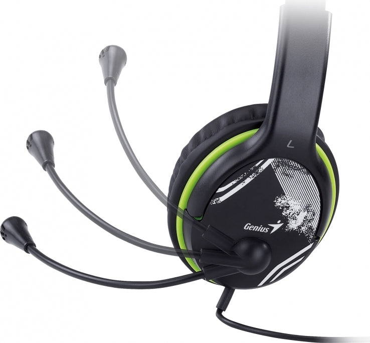 CASTI Genius, "HS-400A", cu fir, standard, utilizare multimedia, microfon pe brat, conectare prin Jack 3.5 mm x 2, negru, "31710169100", (timbru verde 0.8 lei)