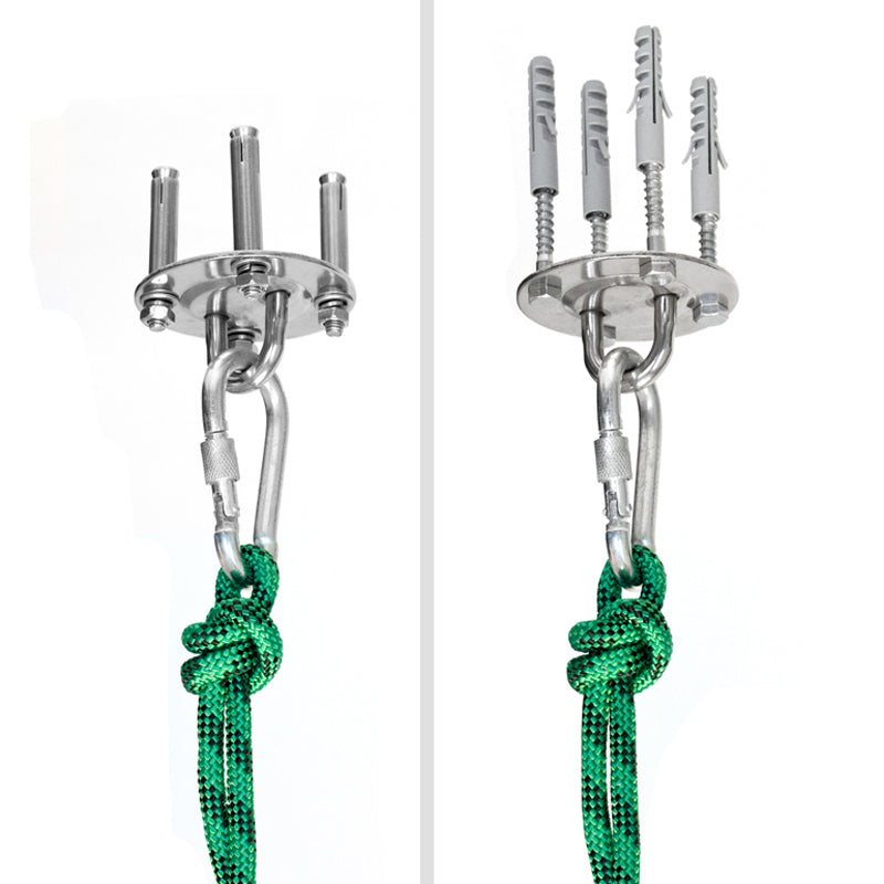 Set montare hamace tip scau, 15 piese, sarcina 200 kg, 2 tipuri de suruburi