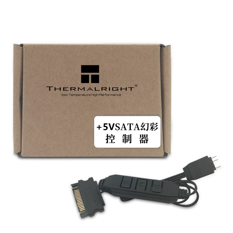 Fan RGB Controller Thermalright, 5V, conector SATA, RGHB Connector + 5V 3 pin , negru, "RGB Fan Controller 5v"