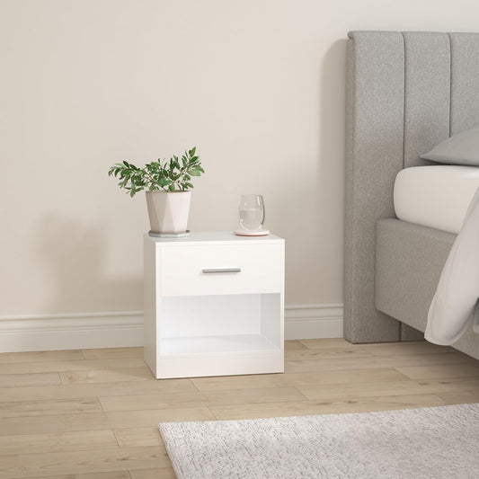 VASAGLE Noptiera cu sertar si compartiment deschis, 28x39x41 cm, alb - 2