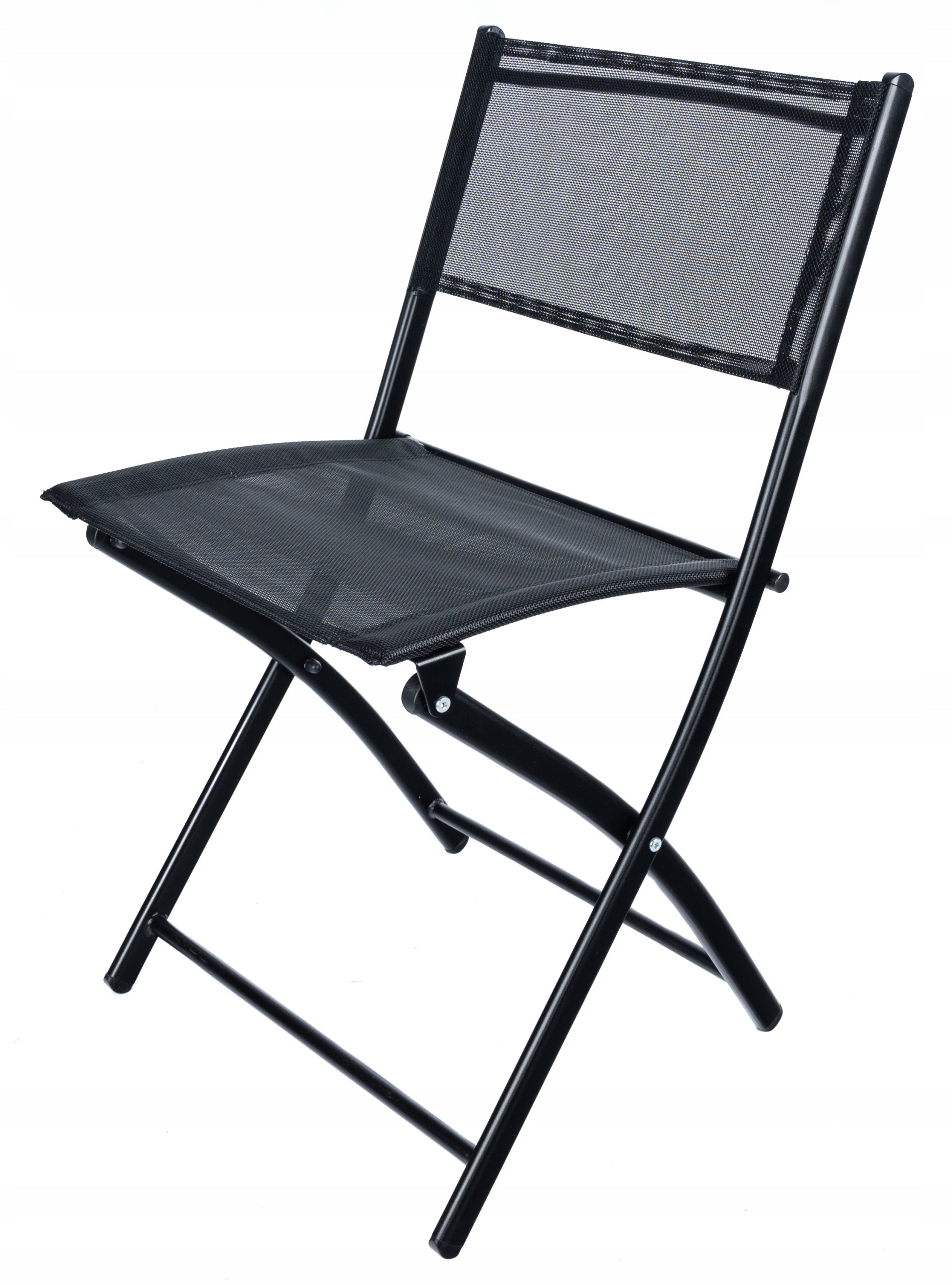 Set mobilier gradina Oneiro, 2 scaune pliabile, 1 masa, negru