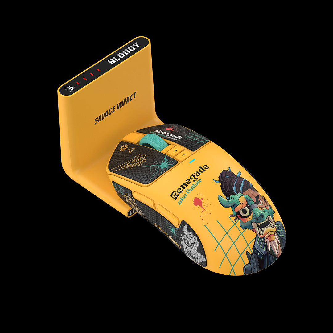 Mouse A4Tech, gaming, BLOODY WAVELINK FULL,SPEED DUAL MODE WIRELESS USB RENEGADE SUNSET, "R72UltraDuo RENEGADE SUNSET", 4711421 000826