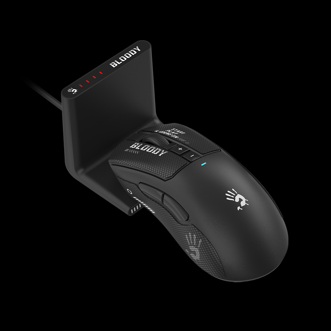 Mouse A4Tech, gaming, Bloody WaveLink Full Speed Dual Mode Wireless USB Type-C/Charging Dock /Black, "R73UltraDuo Black", 4711421 002356