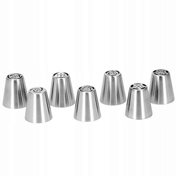 Set patiserie cu platou rotativ, 124 piese cu sabloane pentru ornarea prajiturilor