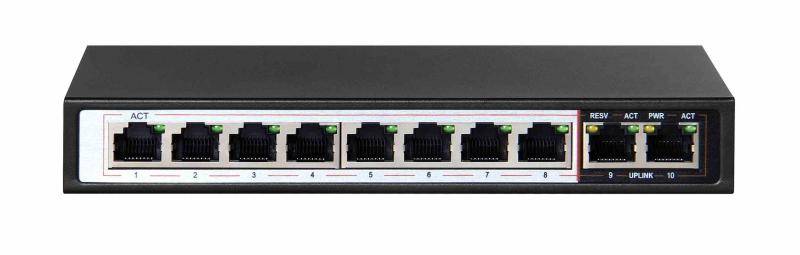 Extralink CERES PoE Switch 8x 100Mb/s PoE/PoE+ 2x RJ45 Uplink 100Mb/s 96W
