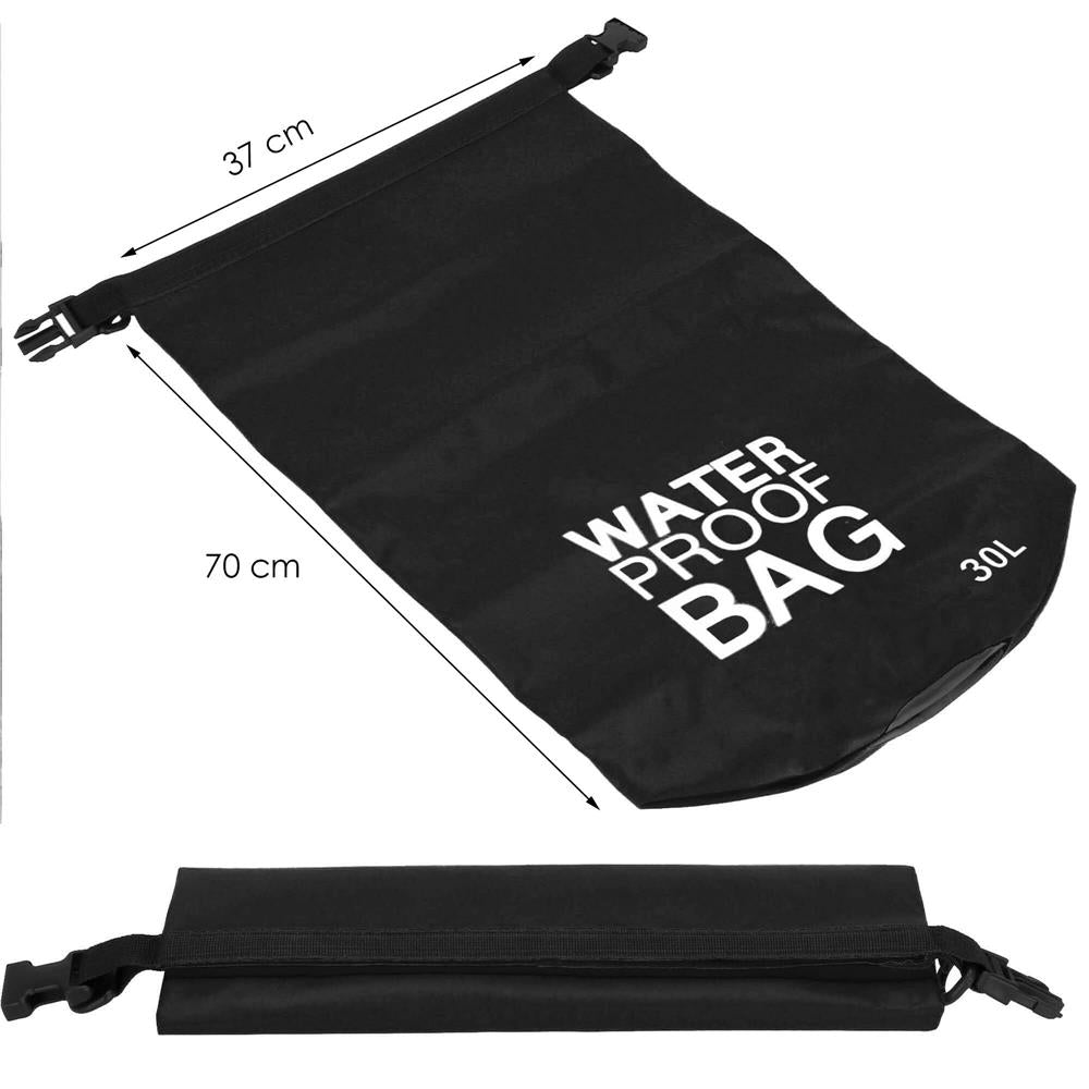 Geanta de plaja sau navigatie, impermeabila, 30 litri, negru